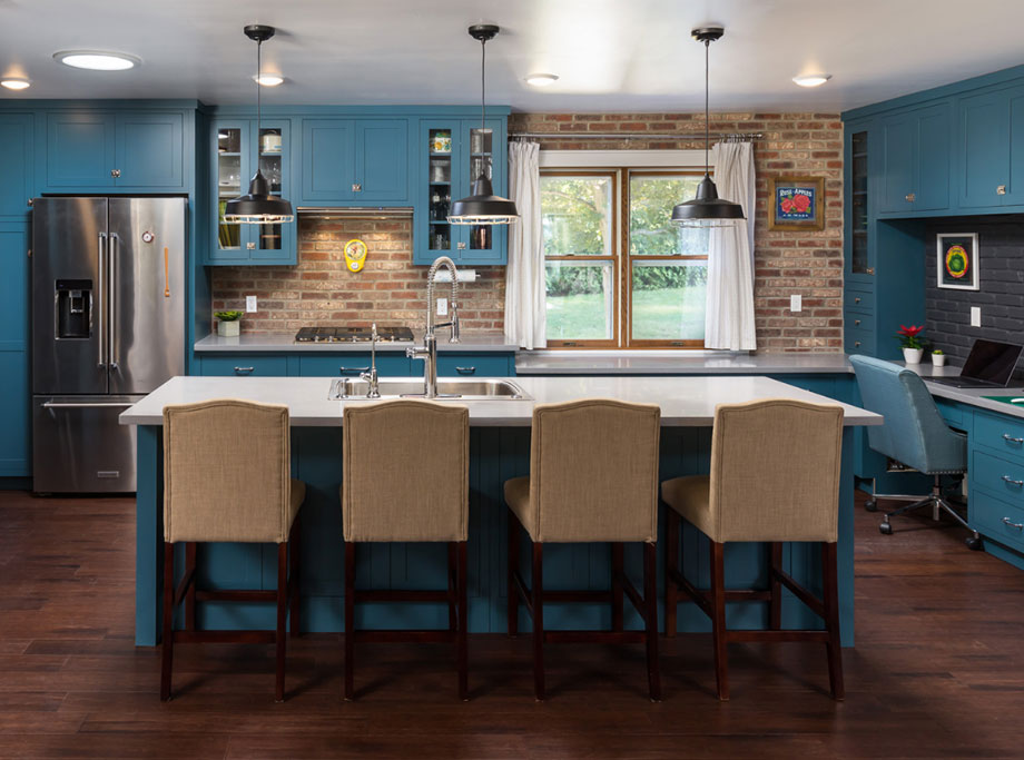 Blue cabinetry trends from Swartz Kitchens and Baths
