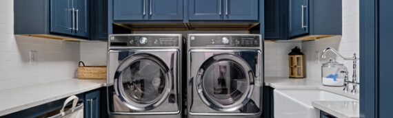 Why Painted Blue Cabinetry is the Perfect Finish for a Family Laundry Room